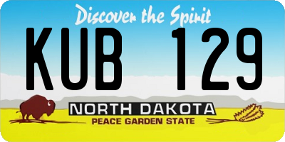 ND license plate KUB129
