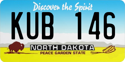 ND license plate KUB146