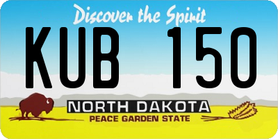 ND license plate KUB150
