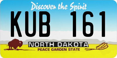 ND license plate KUB161