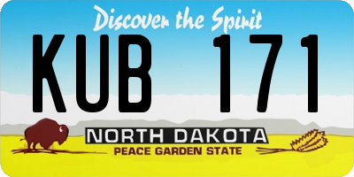 ND license plate KUB171