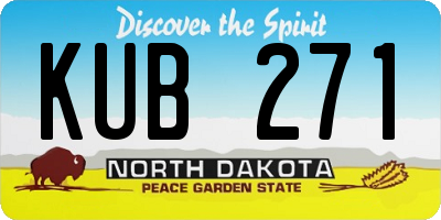 ND license plate KUB271