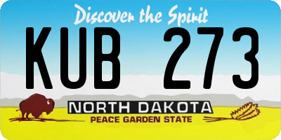 ND license plate KUB273