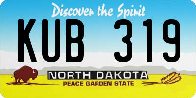 ND license plate KUB319