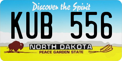 ND license plate KUB556