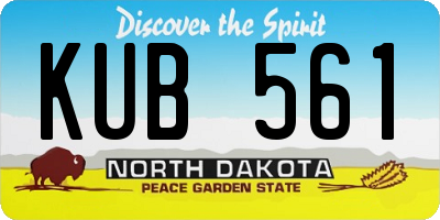 ND license plate KUB561