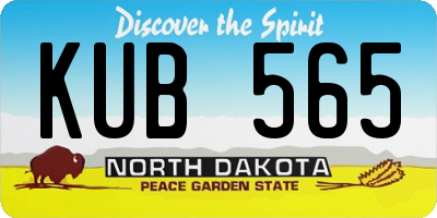 ND license plate KUB565