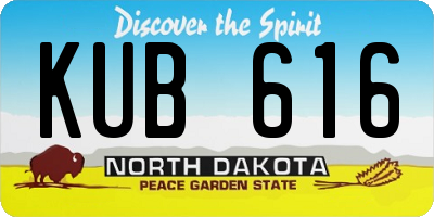 ND license plate KUB616