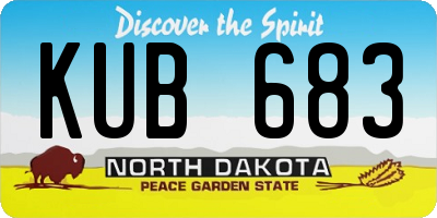 ND license plate KUB683