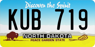 ND license plate KUB719