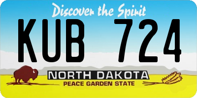 ND license plate KUB724