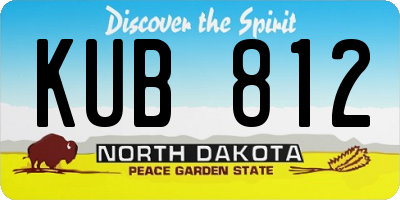 ND license plate KUB812