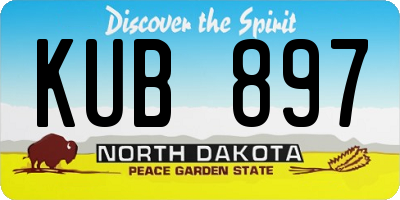 ND license plate KUB897