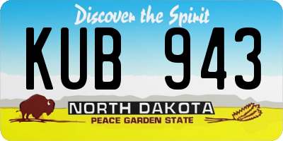 ND license plate KUB943