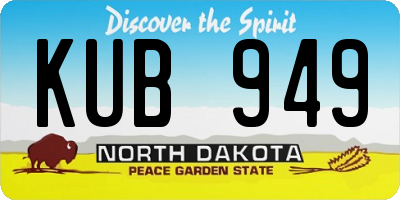 ND license plate KUB949
