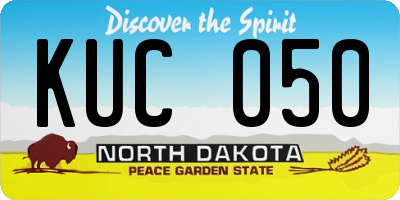 ND license plate KUC050