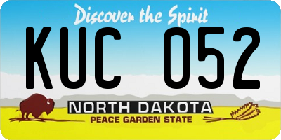 ND license plate KUC052