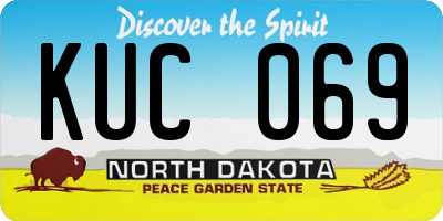 ND license plate KUC069