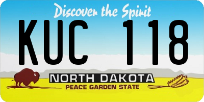 ND license plate KUC118