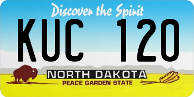 ND license plate KUC120
