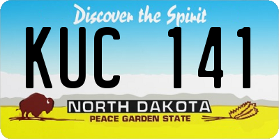 ND license plate KUC141
