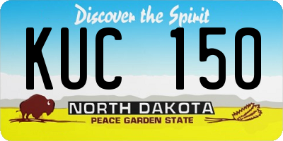 ND license plate KUC150