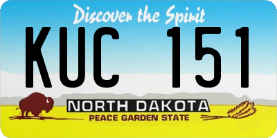 ND license plate KUC151