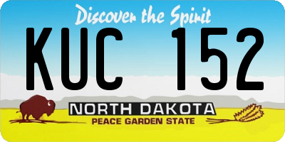 ND license plate KUC152