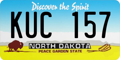 ND license plate KUC157