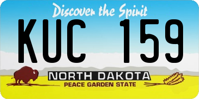 ND license plate KUC159