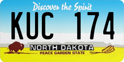 ND license plate KUC174