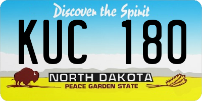 ND license plate KUC180
