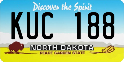 ND license plate KUC188