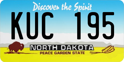 ND license plate KUC195