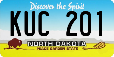 ND license plate KUC201