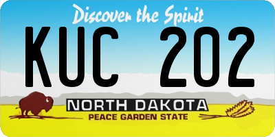 ND license plate KUC202