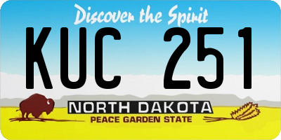 ND license plate KUC251