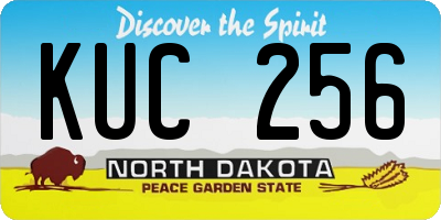 ND license plate KUC256