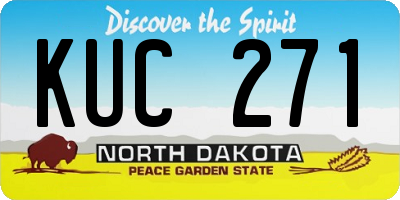 ND license plate KUC271