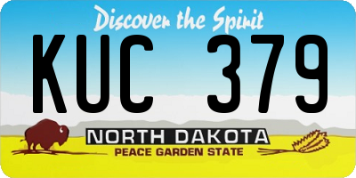 ND license plate KUC379