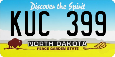 ND license plate KUC399