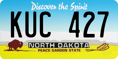 ND license plate KUC427
