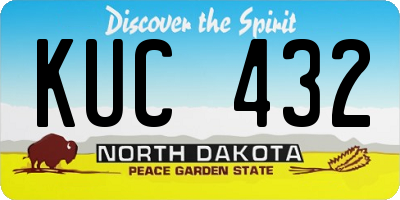 ND license plate KUC432