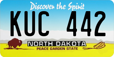 ND license plate KUC442