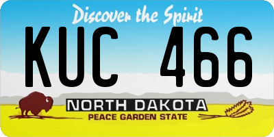 ND license plate KUC466