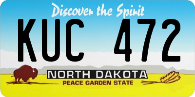 ND license plate KUC472
