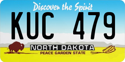 ND license plate KUC479