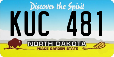 ND license plate KUC481