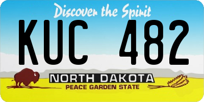 ND license plate KUC482