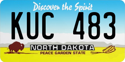 ND license plate KUC483